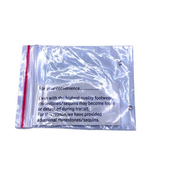 Black Rhinestone Stiletto Heels T- Strap Design Crystal Embellishments Size 7.5 - Picture 11 of 11